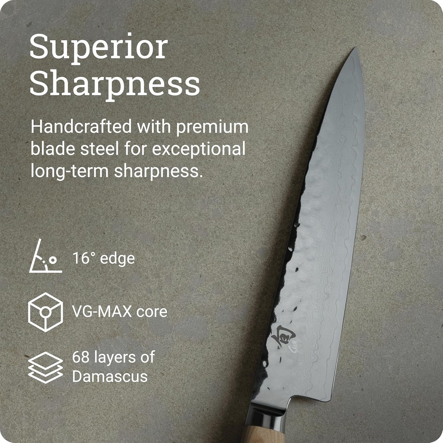 Premier 6.5" Utility Knife, Handcrafted Japanese Knife, VG-MAX Core with Damascus Stainless Steel Cladding, Pakkawood Handle, Precision and Sharpness for Professional and Home Chefs