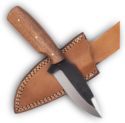 ™ Full Tang Tiny Predator Food Prep Kitchen Camping Cooking Japanese Deba Knife w/Walnut Wood & Genuine Leather