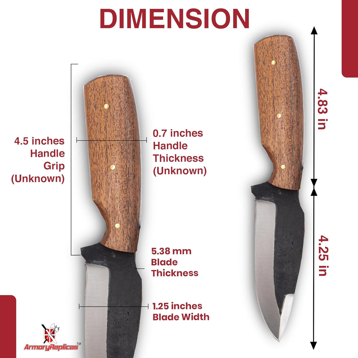 ™ Full Tang Tiny Predator Food Prep Kitchen Camping Cooking Japanese Deba Knife w/Walnut Wood & Genuine Leather