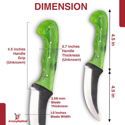 ™ Full Tang Tiny Predator Food Prep Kitchen Camping Cooking Japanese Deba Knife w/Walnut Wood & Genuine Leather