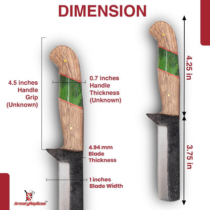 ™ Full Tang Tiny Predator Food Prep Kitchen Camping Cooking Japanese Deba Knife w/Walnut Wood & Genuine Leather