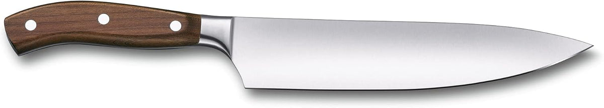Grand Maitre Chef's Knife - Sharp Kitchen Knife with Straight Edge - Ergonomic Cooking Knife - Premium Kitchen Essentials - Wood Handle, 8"