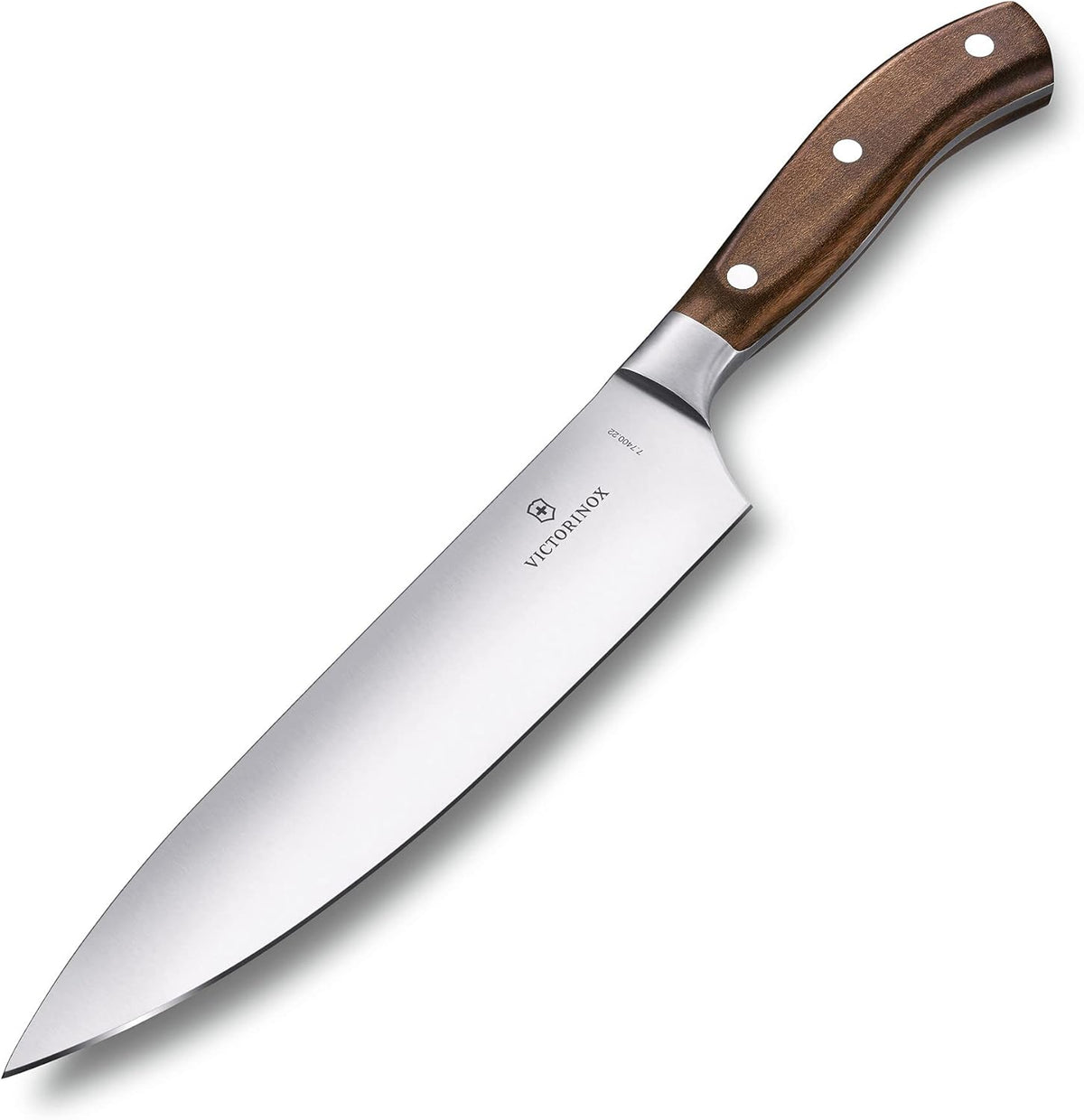 Grand Maitre Chef's Knife - Sharp Kitchen Knife with Straight Edge - Ergonomic Cooking Knife - Premium Kitchen Essentials - Wood Handle, 8"