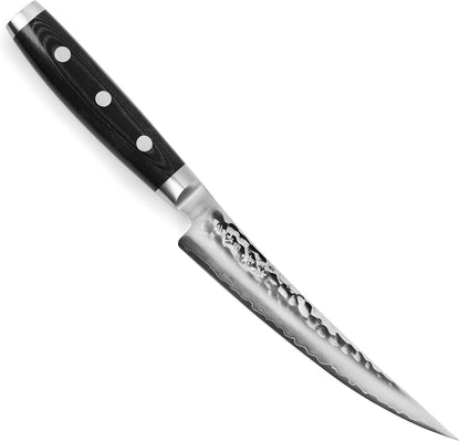 Curved Boning Knife - Made in Japan - HD Series - VG10 Hammered Damascus Stainless Steel - 6"