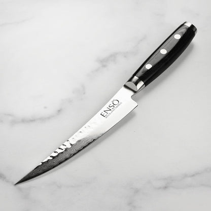 Curved Boning Knife - Made in Japan - HD Series - VG10 Hammered Damascus Stainless Steel - 6"