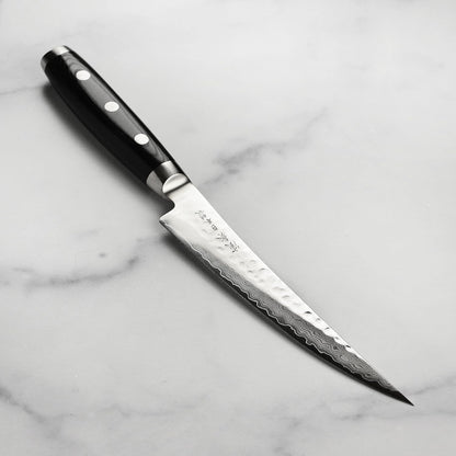 Curved Boning Knife - Made in Japan - HD Series - VG10 Hammered Damascus Stainless Steel - 6"