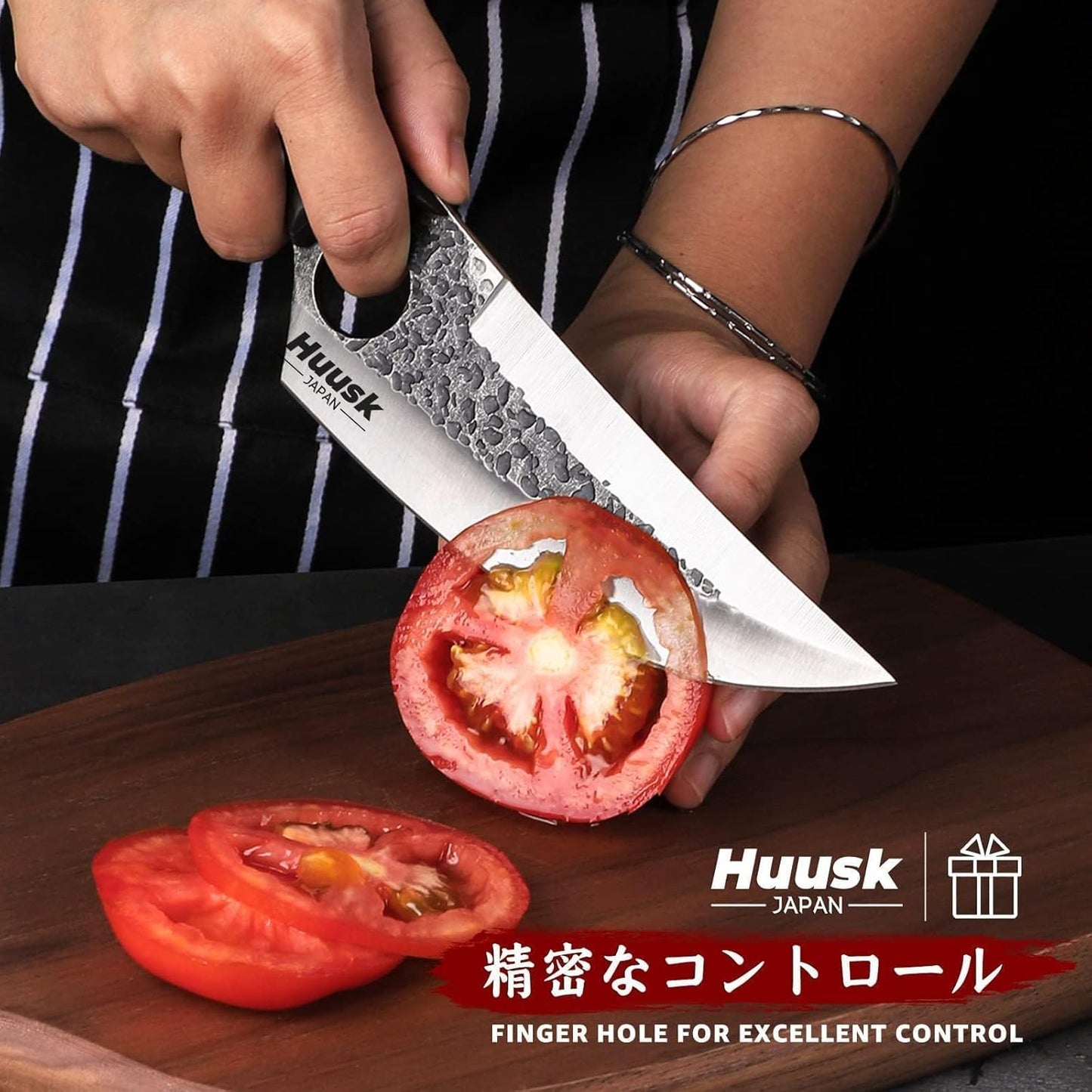Huusk Viking Boning Knife 6 inch, Japanese Boning Knives for Meat Cutting, Full Tang Fillet Knife with Sheath, Brisket Trimming Knives for BBQ, Camping, Christmas Gift for Men and Women