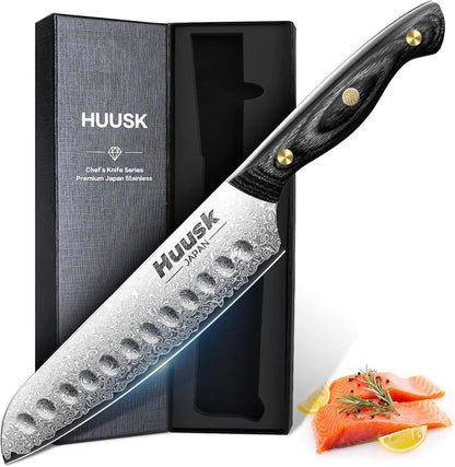 Huusk Viking Boning Knife 6 inch, Japanese Boning Knives for Meat Cutting, Full Tang Fillet Knife with Sheath, Brisket Trimming Knives for BBQ, Camping, Christmas Gift for Men and Women