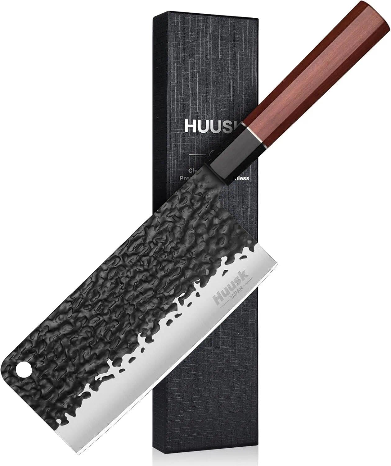 Huusk Viking Boning Knife 6 inch, Japanese Boning Knives for Meat Cutting, Full Tang Fillet Knife with Sheath, Brisket Trimming Knives for BBQ, Camping, Christmas Gift for Men and Women