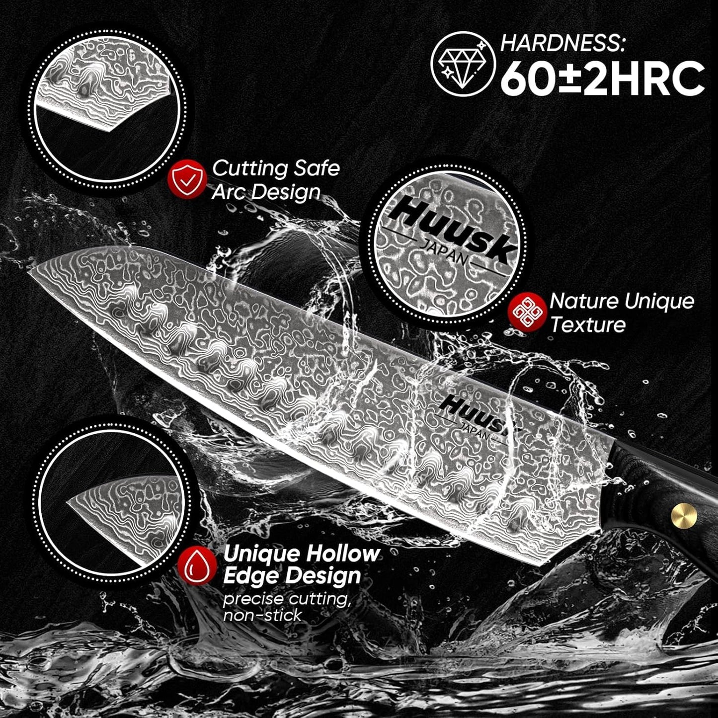 Huusk Viking Boning Knife 6 inch, Japanese Boning Knives for Meat Cutting, Full Tang Fillet Knife with Sheath, Brisket Trimming Knives for BBQ, Camping, Christmas Gift for Men and Women