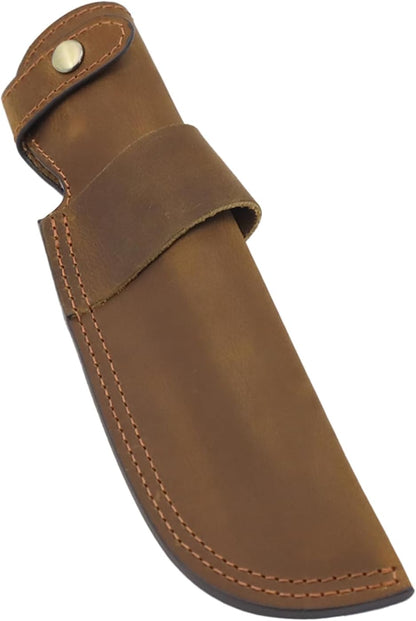 Premium Leather Knife Sheath, 5.1 Inch EDC Knife Holster belt, Knife Scabbard Cover, Shop Knife Sheath Knives Sleeves Case Edge Guards Blade Protectors (Brown)