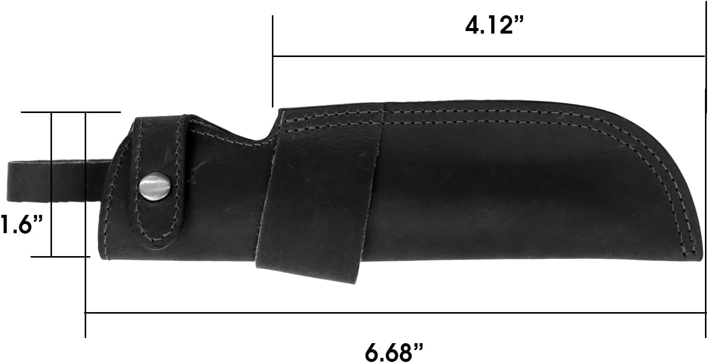 Premium Leather Knife Sheath, 5.1 Inch EDC Knife Holster belt, Knife Scabbard Cover, Shop Knife Sheath Knives Sleeves Case Edge Guards Blade Protectors (Brown)