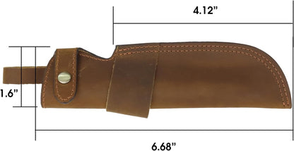 Premium Leather Knife Sheath, 5.1 Inch EDC Knife Holster belt, Knife Scabbard Cover, Shop Knife Sheath Knives Sleeves Case Edge Guards Blade Protectors (Brown)