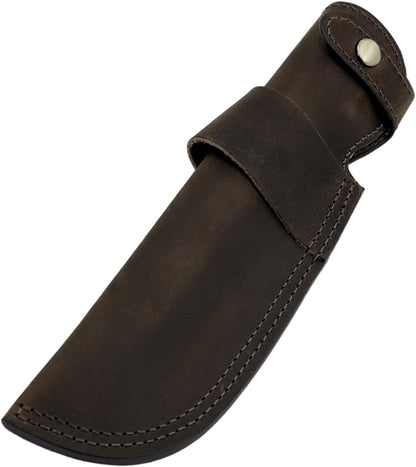 Premium Leather Knife Sheath, 5.1 Inch EDC Knife Holster belt, Knife Scabbard Cover, Shop Knife Sheath Knives Sleeves Case Edge Guards Blade Protectors (Brown)