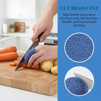 30 Pcs Finger Cots Cut Resistant Protector Reusable Fingertip Gloves Cover Large Finger Nail Sleeves Fabric Thumb Protection Guards Kitchen Hand Sewing Food Cutting Sculpture Carving Work Supplies