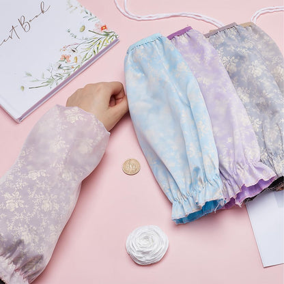 5 Pairs Stain Resistant Sleeves Kitchen Oilproof Arm Sleeves Covers Protector Waterproof Winter Double Layer Oversleeves Sleevelet Cleaning Accessories for Women Work Dish Washing