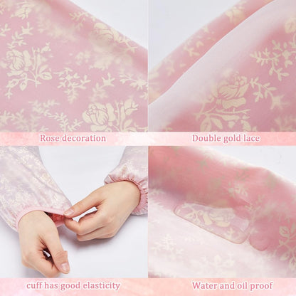5 Pairs Stain Resistant Sleeves Kitchen Oilproof Arm Sleeves Covers Protector Waterproof Winter Double Layer Oversleeves Sleevelet Cleaning Accessories for Women Work Dish Washing