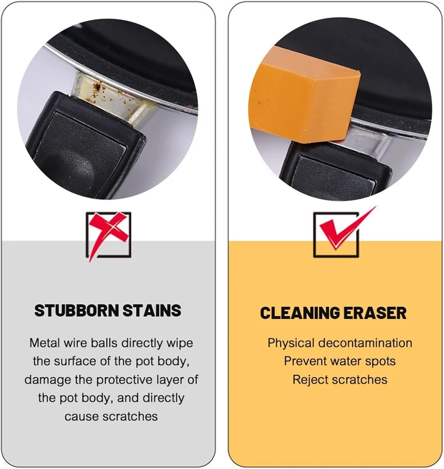 Rust Eraser 3 Pcs Reusable Stainless Steel Eraser for Rust & Stain Removal(Blue-Rubber)