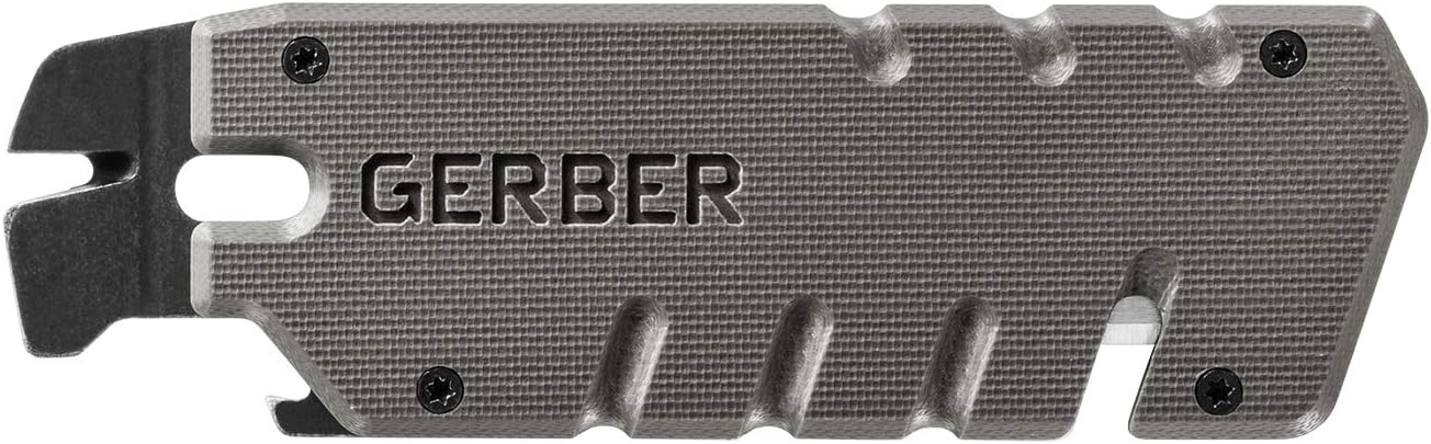 Gear Prybrid Utility Knife with Pocket Clip, Box Cutter Retractable Blade, Heavy Duty Utility Razor with Pry Bar, Bottle Opener, and Wire Stripper, Multi tool Pocket Knife, Blue with Clip