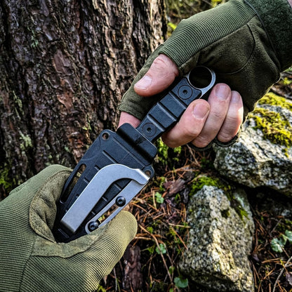 Compact Fixed Blade EDC Knife with Sheath, 2.8" Full Tang Carbon Steel