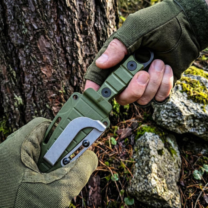 Compact Fixed Blade EDC Knife with Sheath, 2.8" Full Tang Carbon Steel