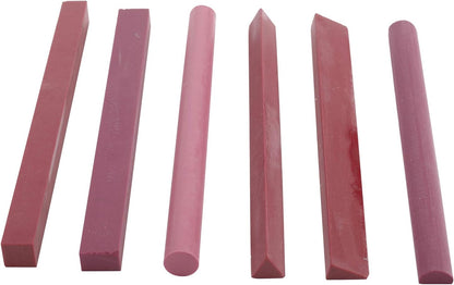 6pcs 3000# Ruby Stone/Whetstone Sharpening Stone Polishing Stone Set, Variety of Shapes for Sharpening Polishing