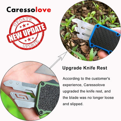 Automatic Utility Knife, Retractable Box Cutter | Black Razor Blades Pocket Knife, Box Cutter Heavy Duty, Premium Safety Utility Knife with 5PCS Blades