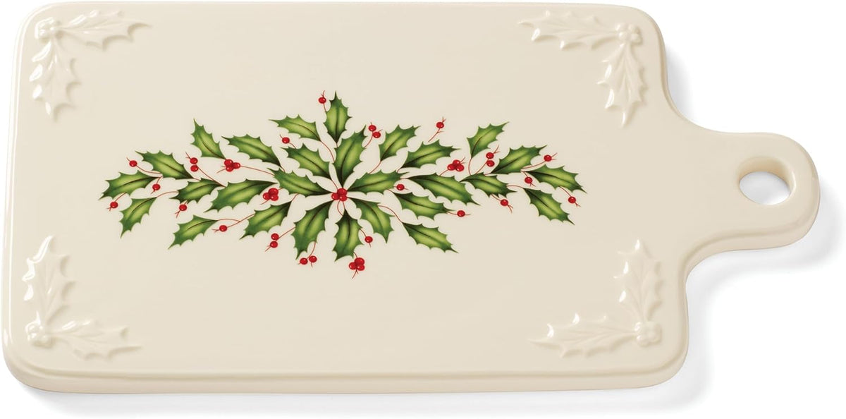 Hosting the Holidays Christmas Cheese Plate and Knife Set