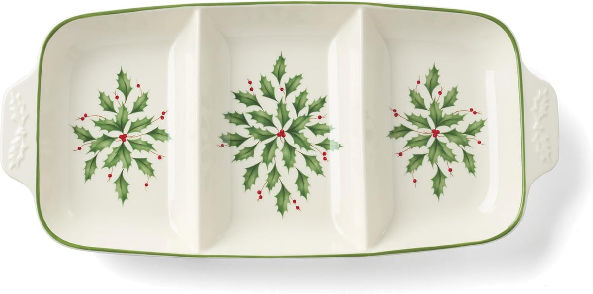 Hosting the Holidays Christmas Cheese Plate and Knife Set