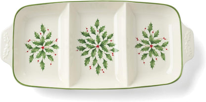 Hosting the Holidays Christmas Cheese Plate and Knife Set