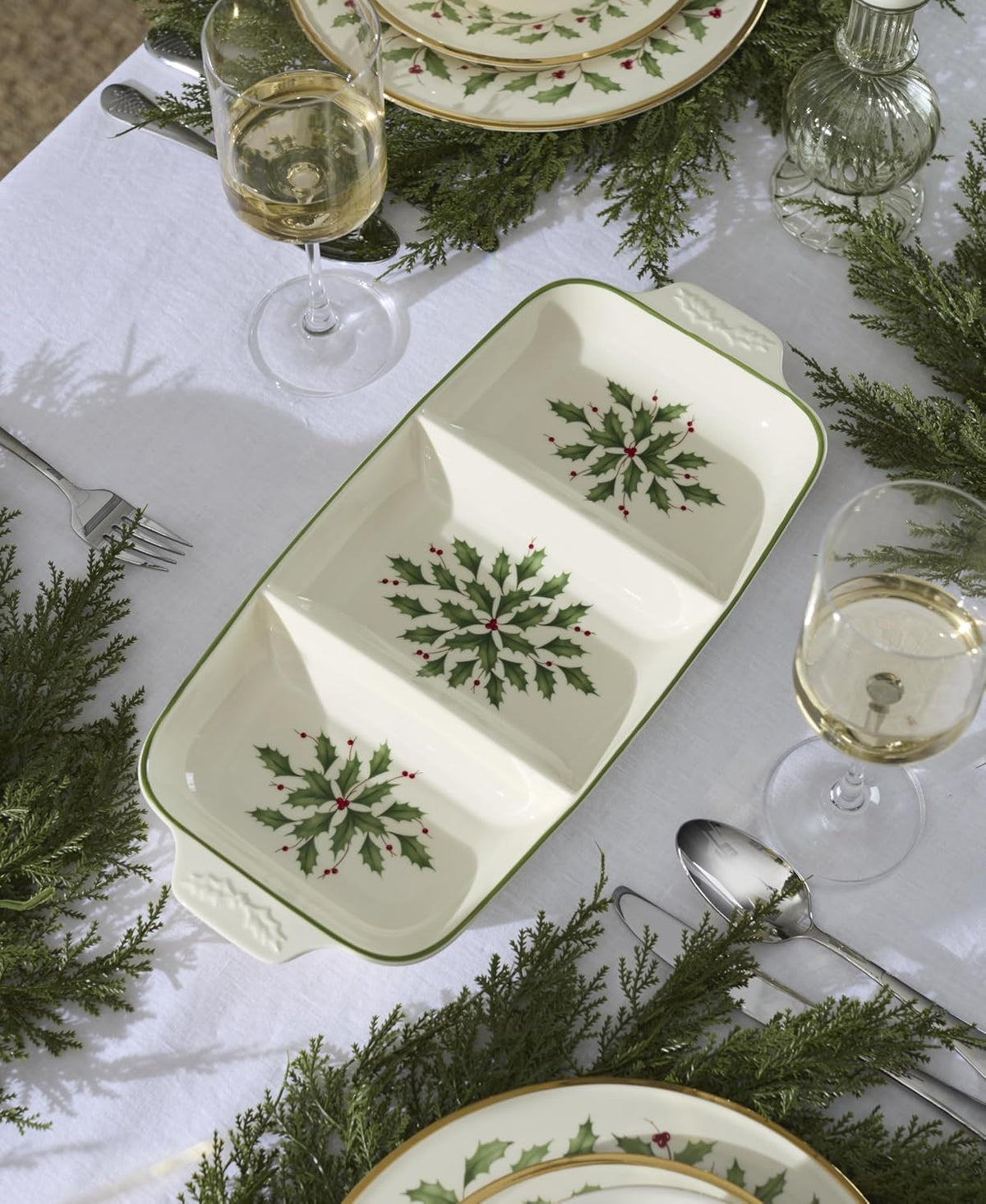 Hosting the Holidays Christmas Cheese Plate and Knife Set