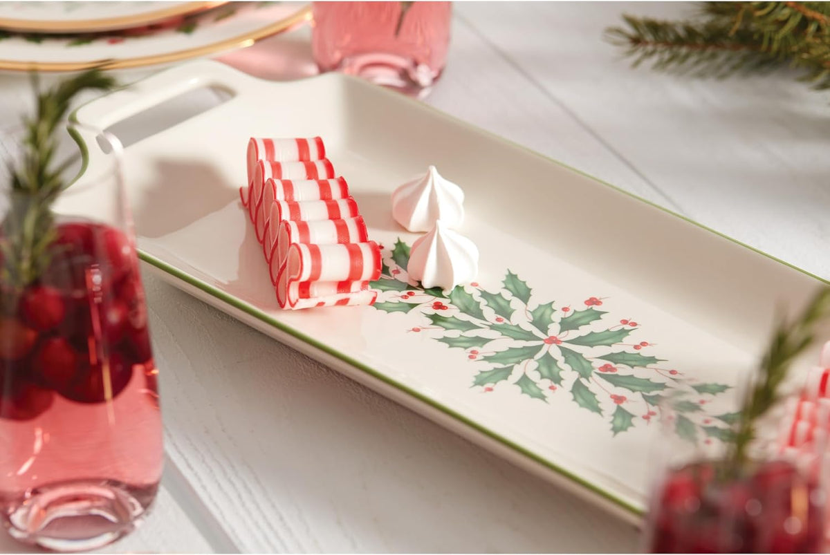 Hosting the Holidays Christmas Cheese Plate and Knife Set