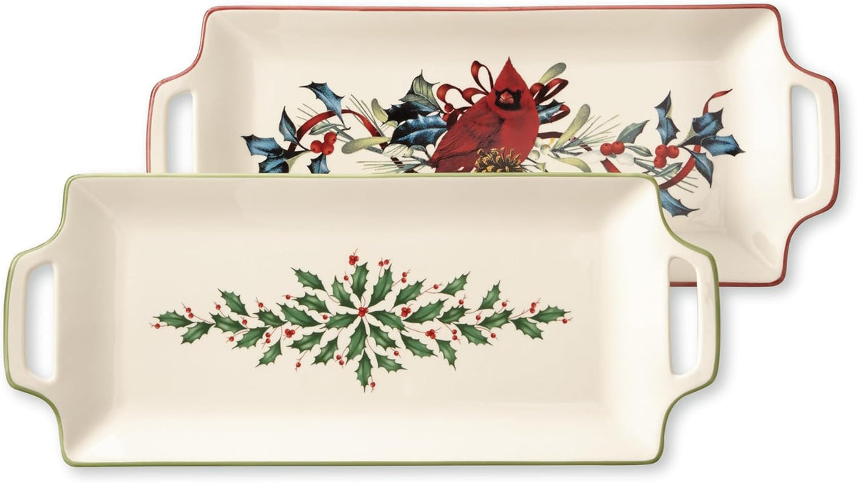 Hosting the Holidays Christmas Cheese Plate and Knife Set
