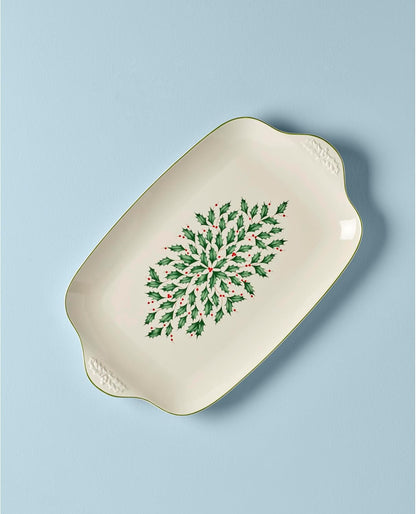 Hosting the Holidays Christmas Cheese Plate and Knife Set