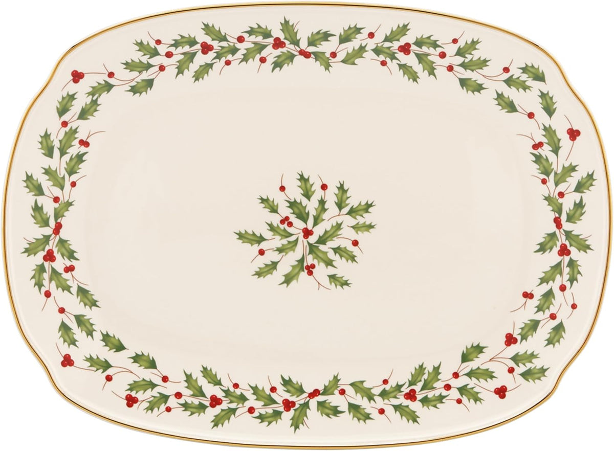 Hosting the Holidays Christmas Cheese Plate and Knife Set
