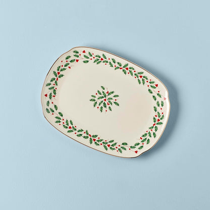 Hosting the Holidays Christmas Cheese Plate and Knife Set