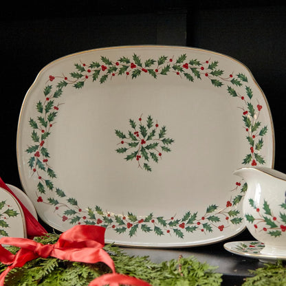 Hosting the Holidays Christmas Cheese Plate and Knife Set