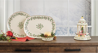 Hosting the Holidays Christmas Cheese Plate and Knife Set