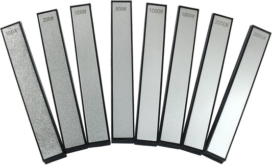8 Pieces Diamond Sharpening Stone Set for RUIXIN Pro RX-008 Knife Sharpener Fixed-angle kit, Professional Blade Stones 100/200/500/800/1000/1500/2000/3000 Grit