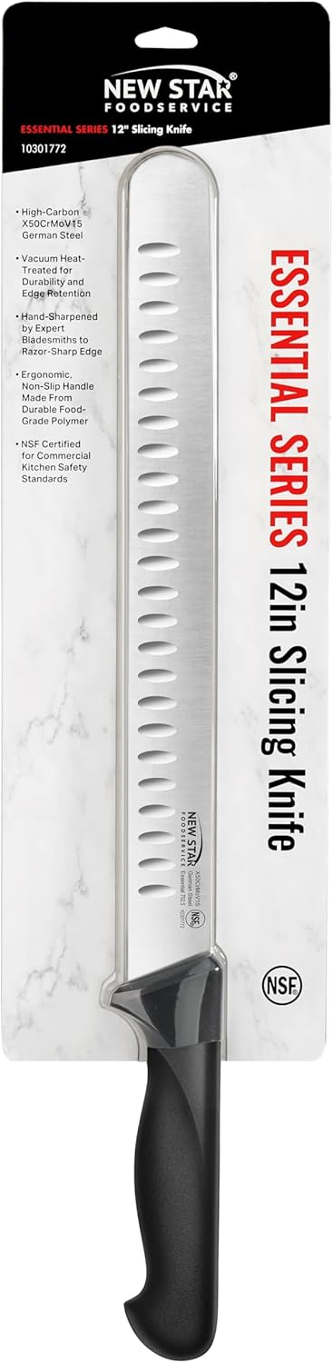 Essential 12-Inch Fine Edge Slicing Knife, German Steel