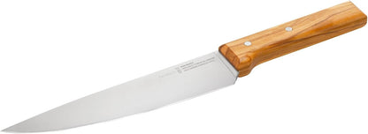 Parallele Trio Set of 3 Kitchen Knives - Chef, Carving, Paring Knife Trio Box Set, High Carbon Stainless Steel Blades, Sustainably Sourced Wood Handles, Made in France (Olivewood)