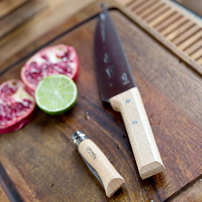 Parallele Trio Set of 3 Kitchen Knives - Chef, Carving, Paring Knife Trio Box Set, High Carbon Stainless Steel Blades, Sustainably Sourced Wood Handles, Made in France (Olivewood)