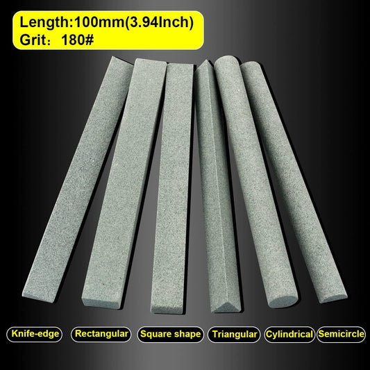 Sharpening Stone Set,6pcs 180# Wood Carving Sharpener Whetstone Sanding Sticks,Coarse Polishing Set for Sharpen Chisel or Small Detailed Tools,Variety of Shapes(Length3.94Inch)]