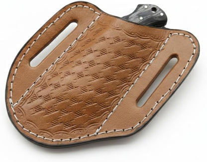 Handmade Leather Knife Sheath for Belt– EDC Belt Holster for Folding Knife | Compact EDC Belt Holster, Trapper Knife Sheath, For Pocket Knife Trapper Knife Sheath, Sheath for Pocket Knife