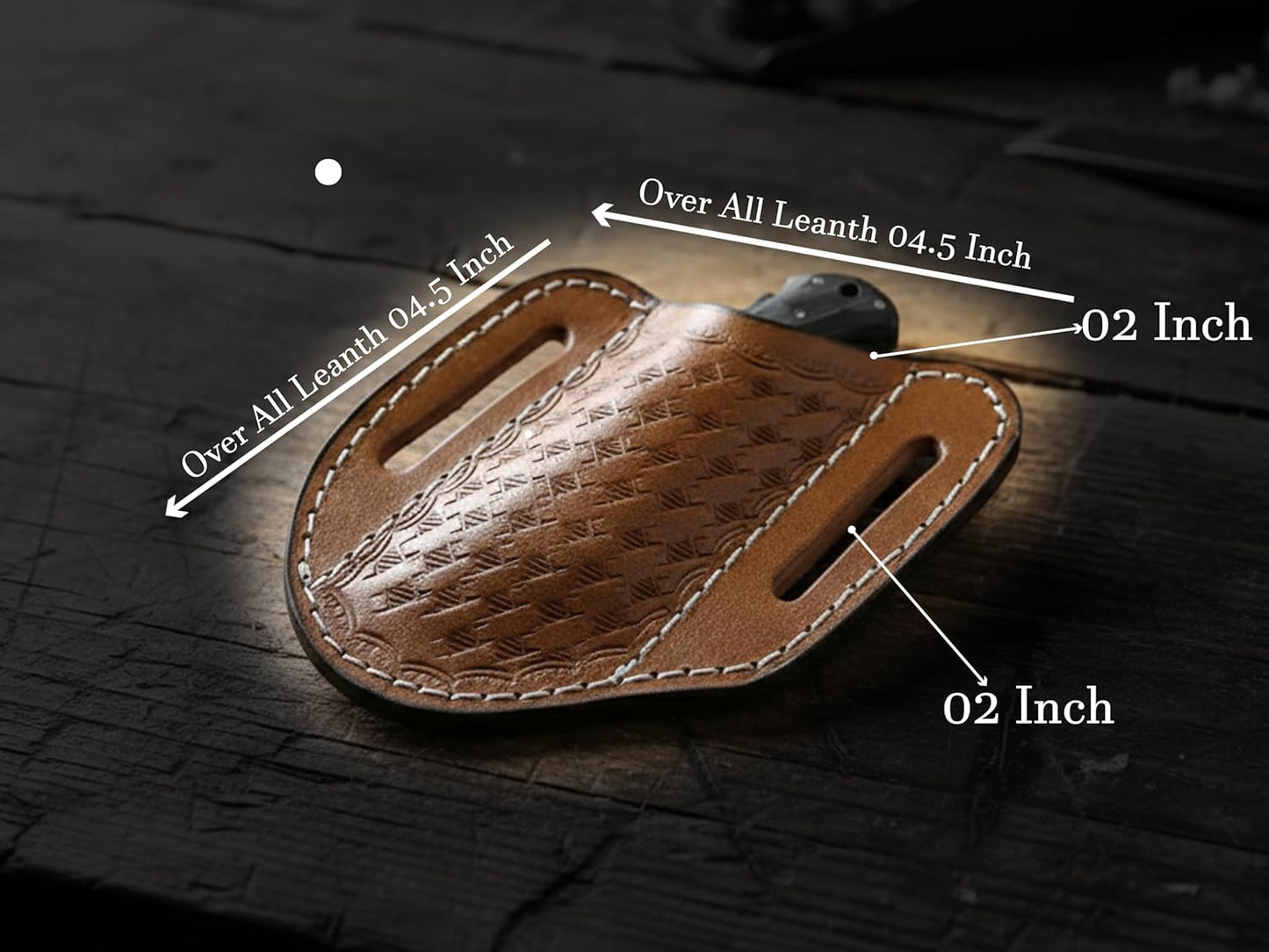 Handmade Leather Knife Sheath for Belt– EDC Belt Holster for Folding Knife | Compact EDC Belt Holster, Trapper Knife Sheath, For Pocket Knife Trapper Knife Sheath, Sheath for Pocket Knife