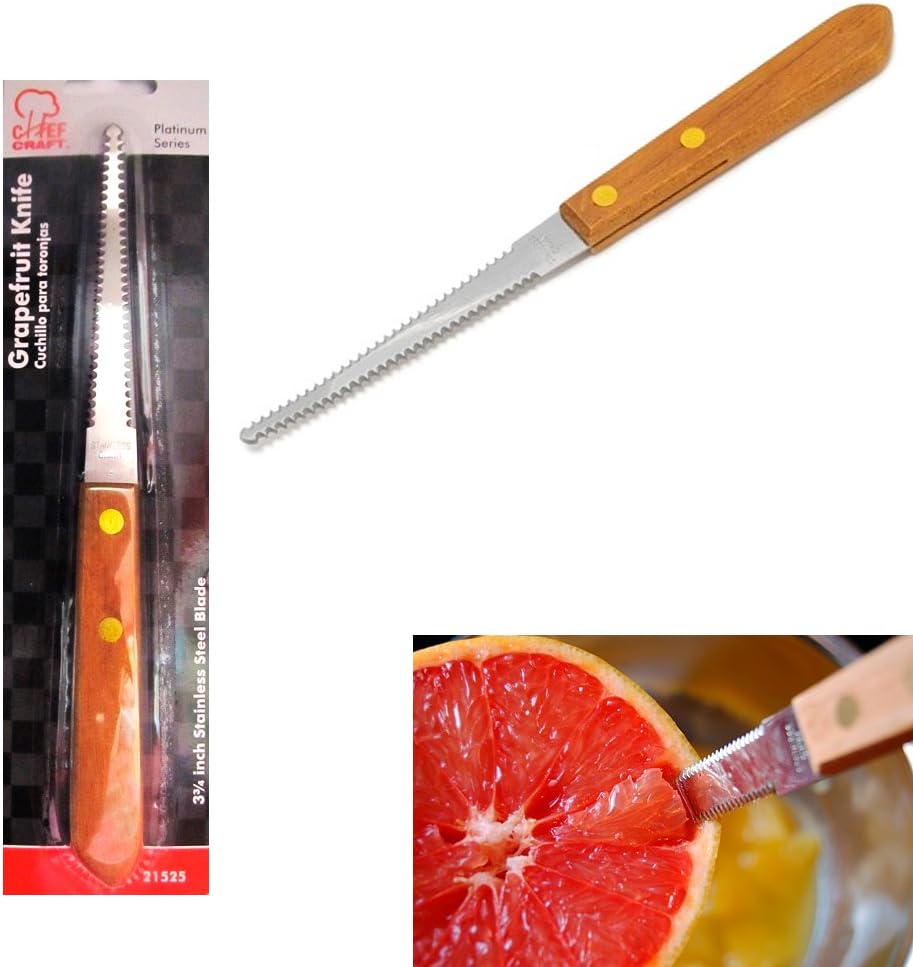 1 Stainless Steel Grapefruit Knife 3.75" Serated Edge Blade Dessert Cirtus Fruit