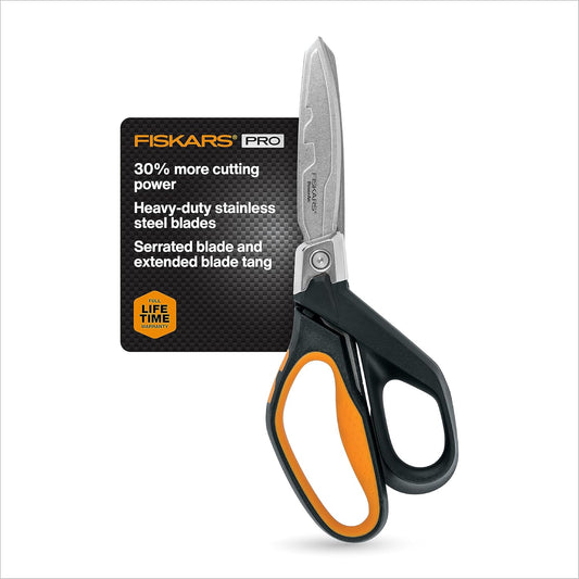 Pro 10" PowerArc Shop Shears, Heavy Duty Serrated Utility Scissors