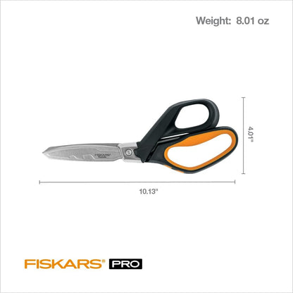 Pro 10" PowerArc Shop Shears, Heavy Duty Serrated Utility Scissors