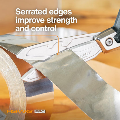 Pro 10" PowerArc Shop Shears, Heavy Duty Serrated Utility Scissors