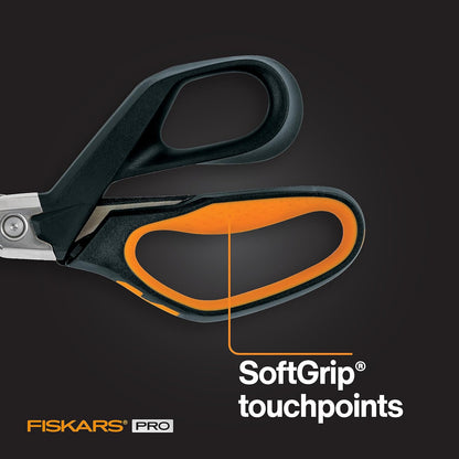 Pro 10" PowerArc Shop Shears, Heavy Duty Serrated Utility Scissors
